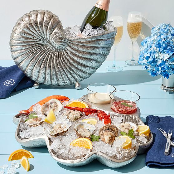 Silver Shell Serving Platter