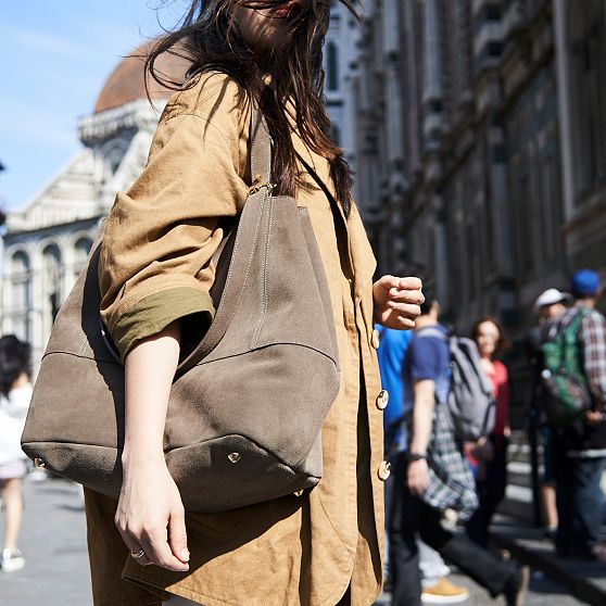 Amalfi Italian Suede Tote