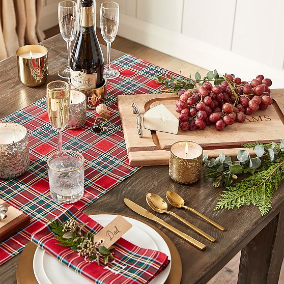 Plaid Dinner Napkins, Set of 4