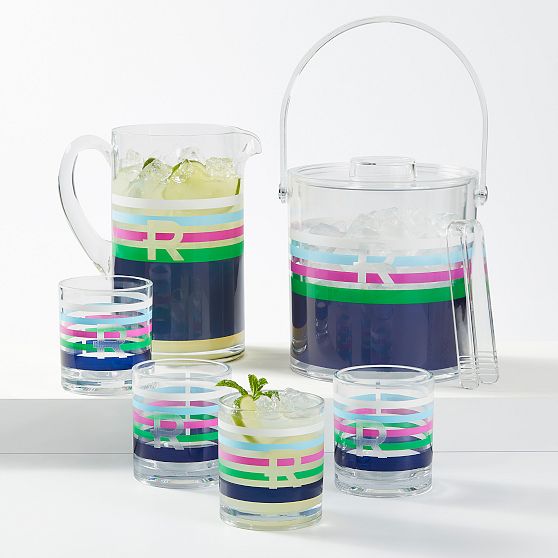 Acrylic Stripe Pitcher