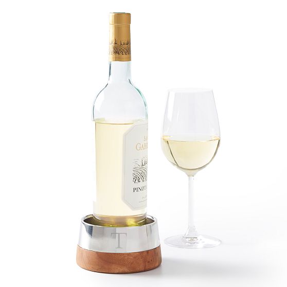 Wood and Silver Wine Holder