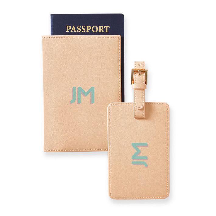Fillmore Vegan Leather Luggage Tag and Passport Case Mark and Graham