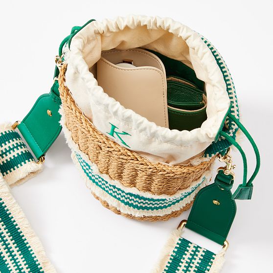 Hampton Raffia Crossbody Bag