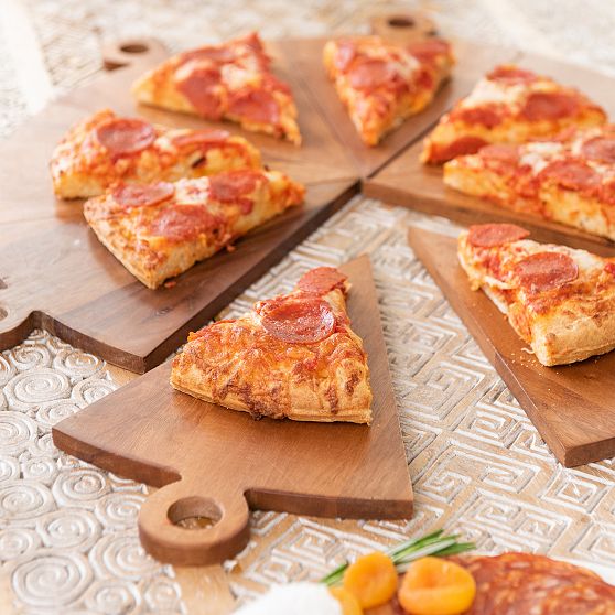 Wood Pizza Party Appetizer Serving Board