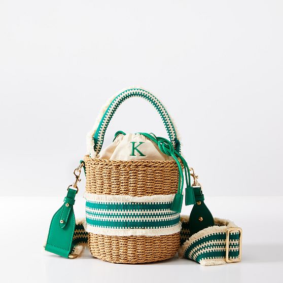 Hampton Raffia Crossbody Bag