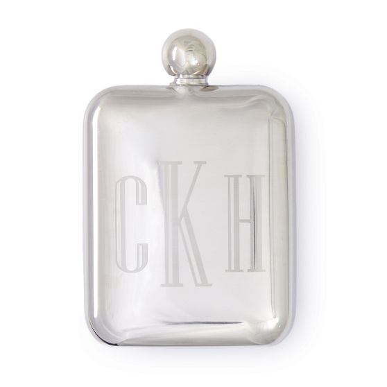 Personalized Silver Flask