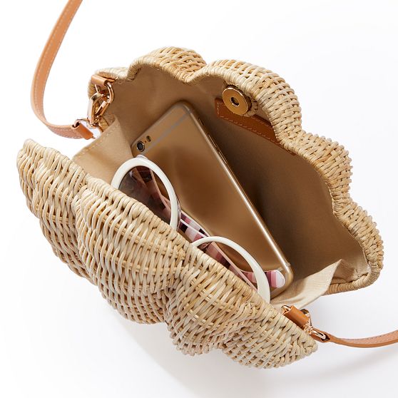 Wicker Shell Crossbody