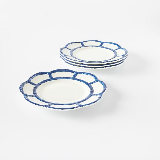 Bamboo Melamine Accent Plate, Set of 4