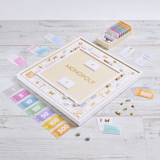 Monopoly Grand Edition, Premium newest Wood Frame, Fold In Half