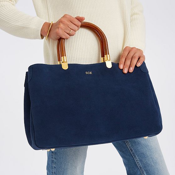 Tortoise Elisabetta Suede Handbag