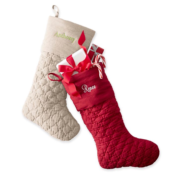 Personalized Christmas Stocking, Quilted Stocking, Monogram Stocking shops