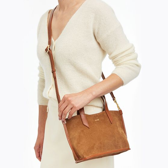 Vail Suede and Leather Crossbody Bag