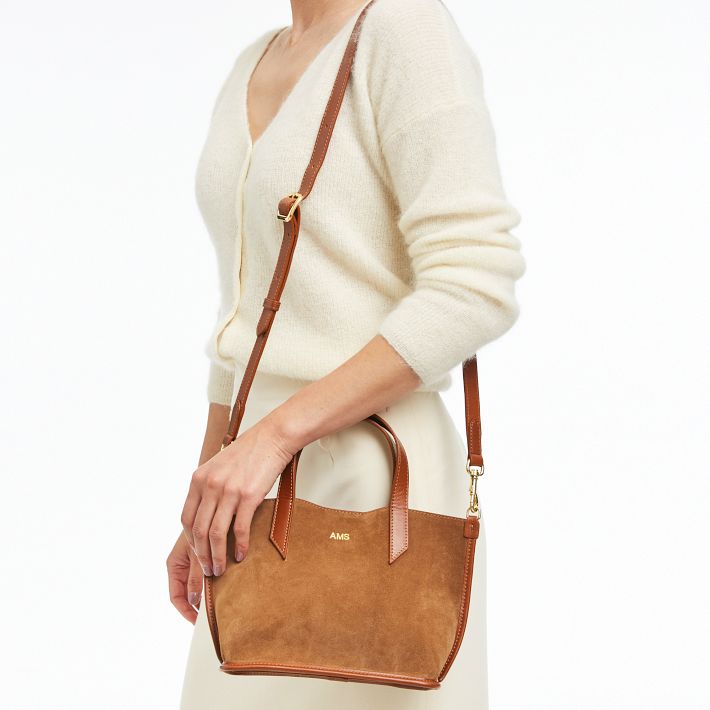 Vail Suede and Leather Crossbody Bag