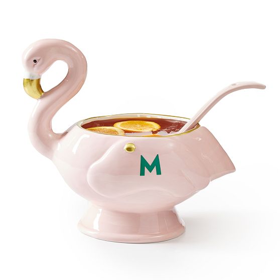 Flamingo Punch Bowl and Ladle Set