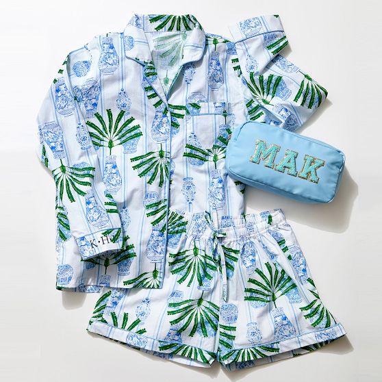 Tropical Print Short Pajama Set