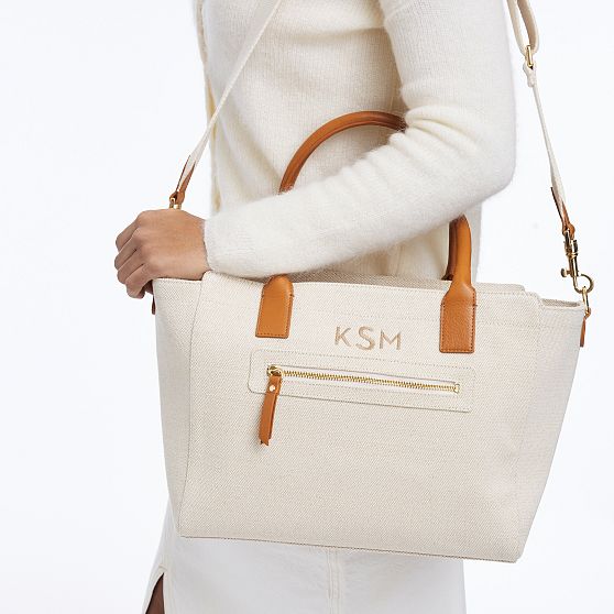 Italian Canvas Zip Tote