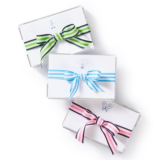 Ribbon Memo Sheets in Acrylic Holder, Set of 150