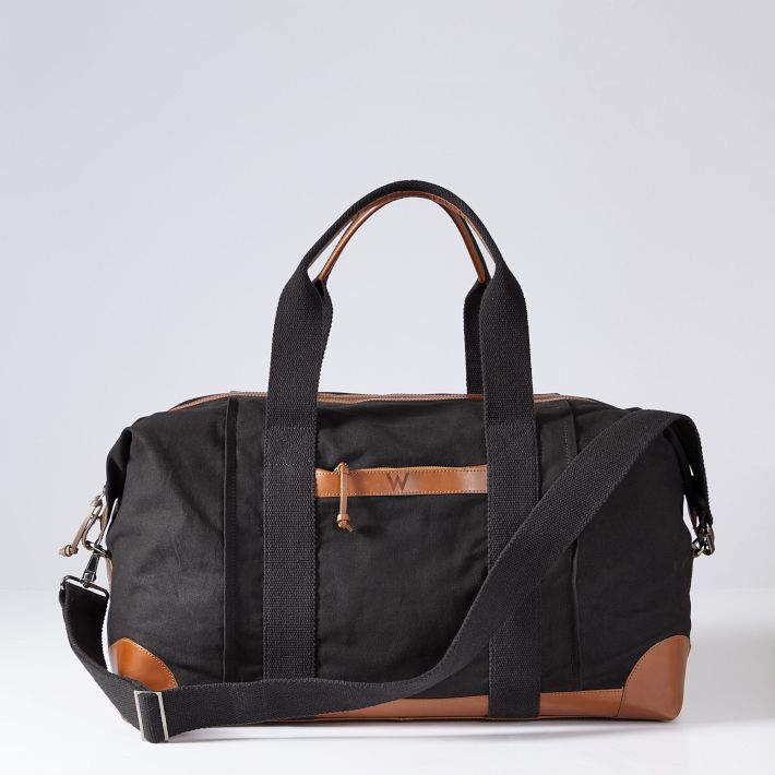 Leather canvas bag sale