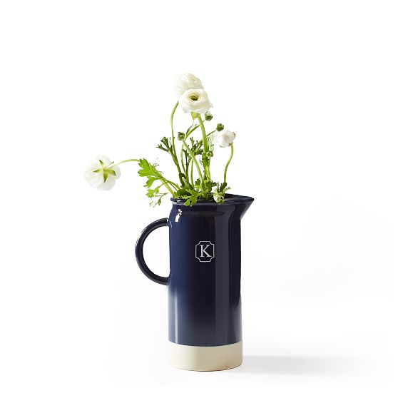 Dipped Ceramic Handle Pitcher