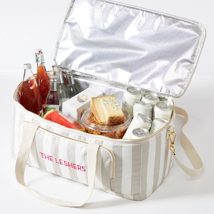 Cabana Stripe Cooler Box Tote