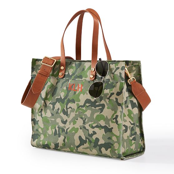 Essential Camo Canvas Tote and Crossbody Straps Set