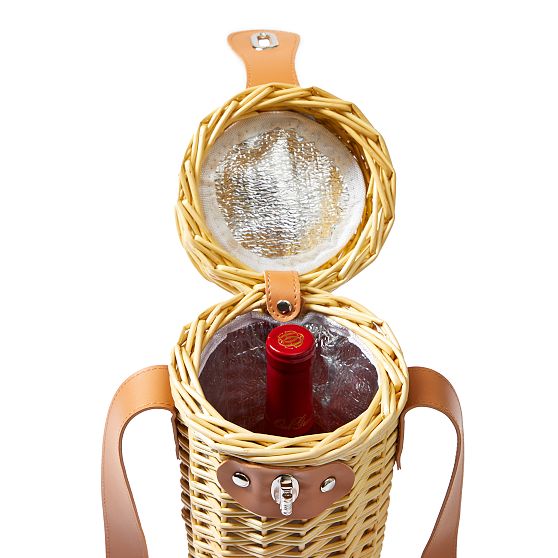 Wicker Insulated Wine Bag