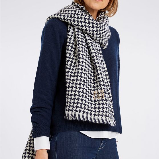 Italian Houndstooth Blanket Scarf