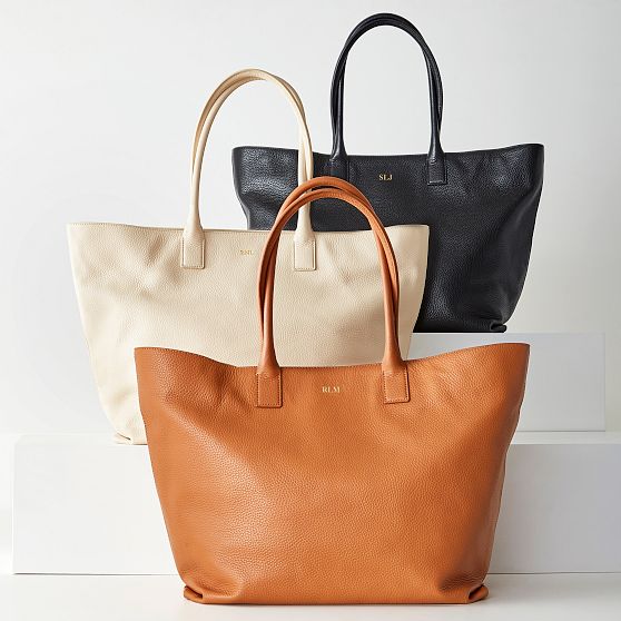 Classic leather tote on sale