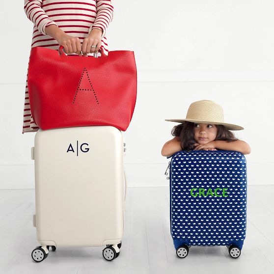 Jet Set Monogrammed Kids Spinner Luggage Mark and Graham