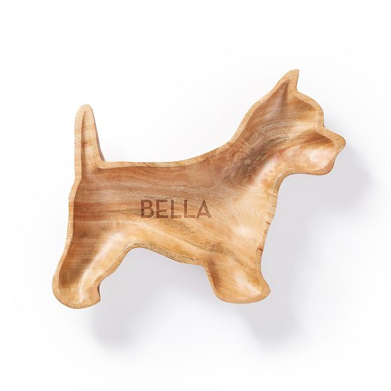 Mango Wood Dog Silhouette Catchall