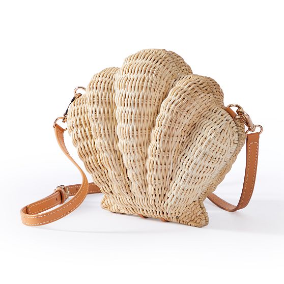 Wicker Shell Crossbody