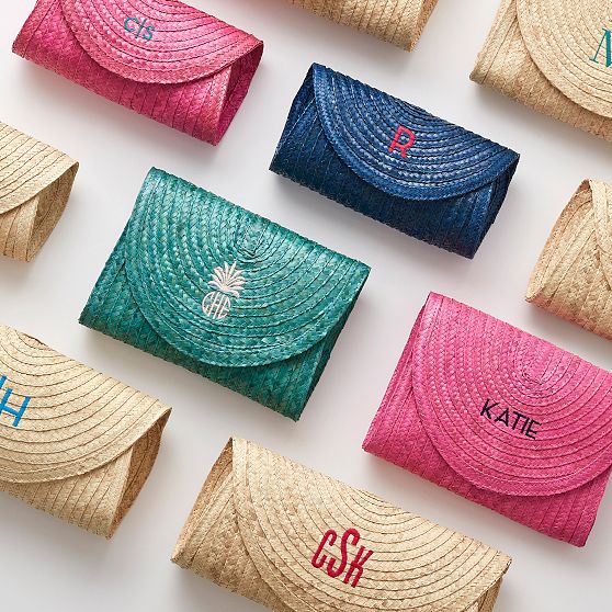 Palm Leaf Rounded Clutch