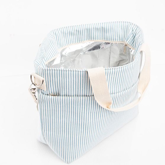 Pinstripe Cooler Tote Bag