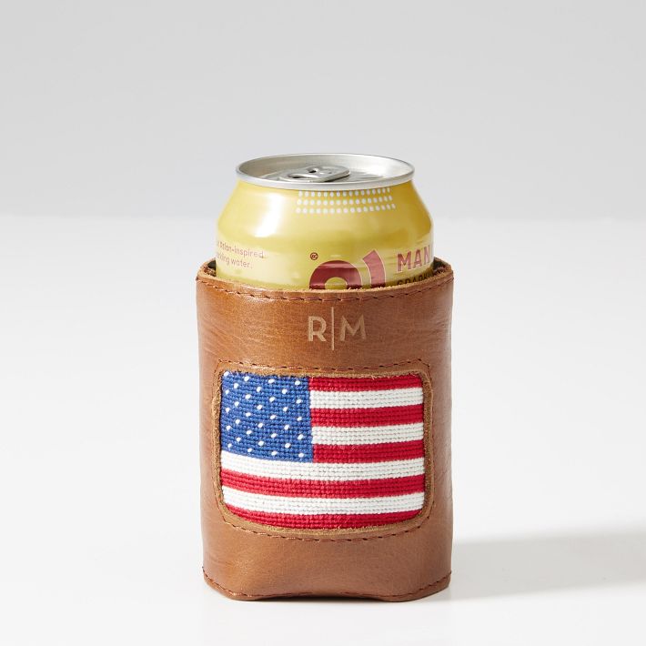 American Flag Needlepoint Bottle Cooler by Smathers & Branson main image 0