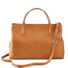 Mark & Graham Brown Leather Crossbody Laptop Bag cheapest