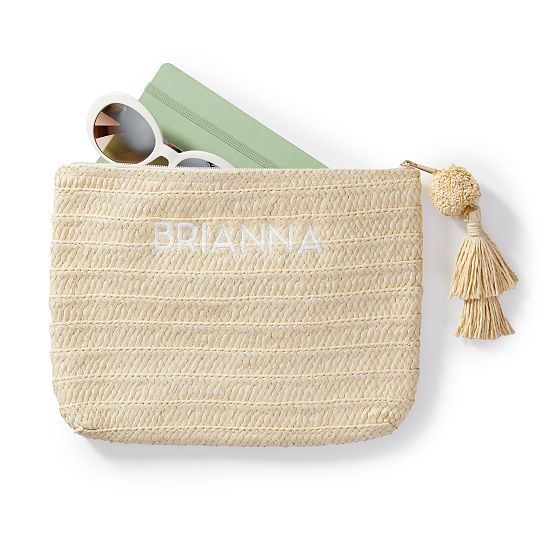 Straw Tassel Clutch