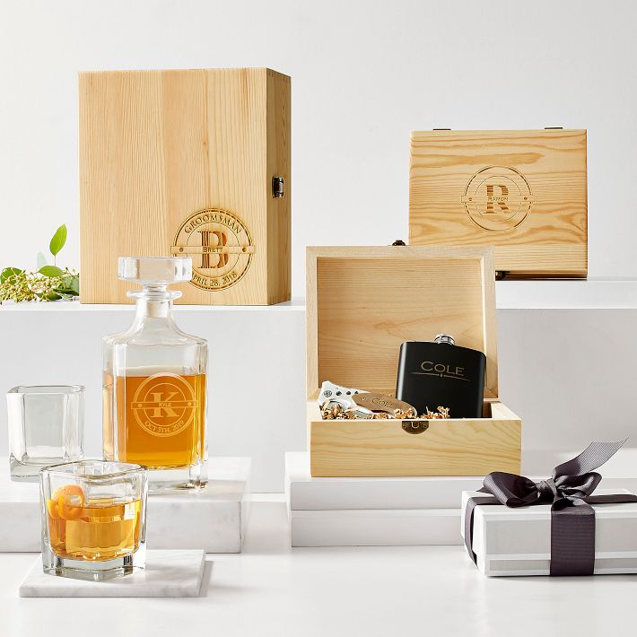 Wooden Gift Set, Decanter and Glasses