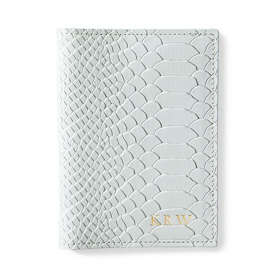 Embossed Leather Passport Case