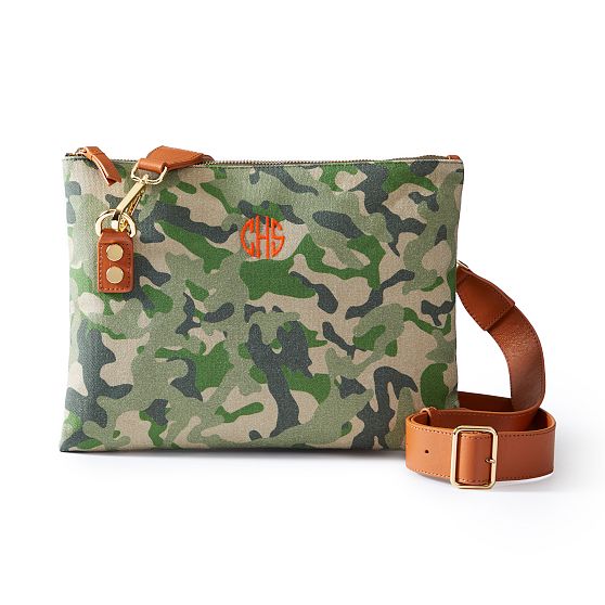 Essential Camo Canvas Zipper Crossbody