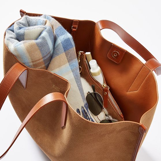 Vail Suede and Leather Tote