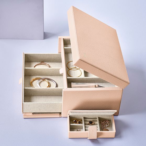 Mark & Graham Dresser Top Jewelry on sale Box, Blush