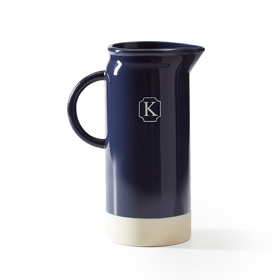 Dipped Ceramic Handle Pitcher