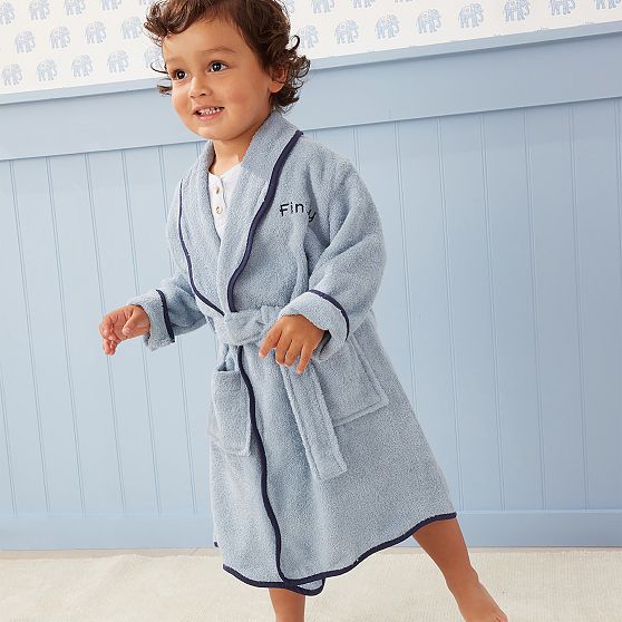 Kids Scalloped Bath Robe | Mark and Graham