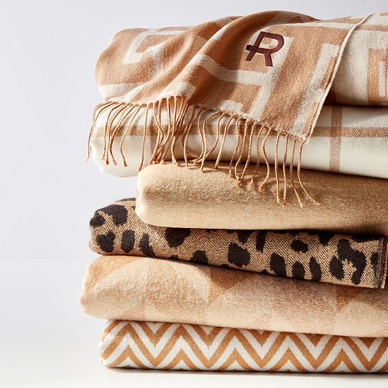 Leopard Throw Blanket with Fringe