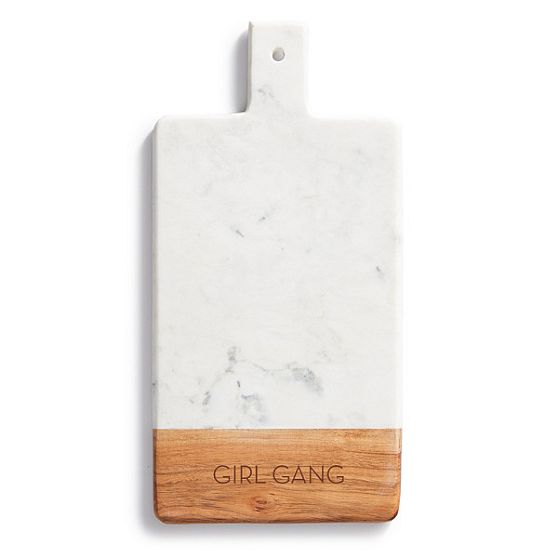 Wood and Marble Paddle Cheese Board