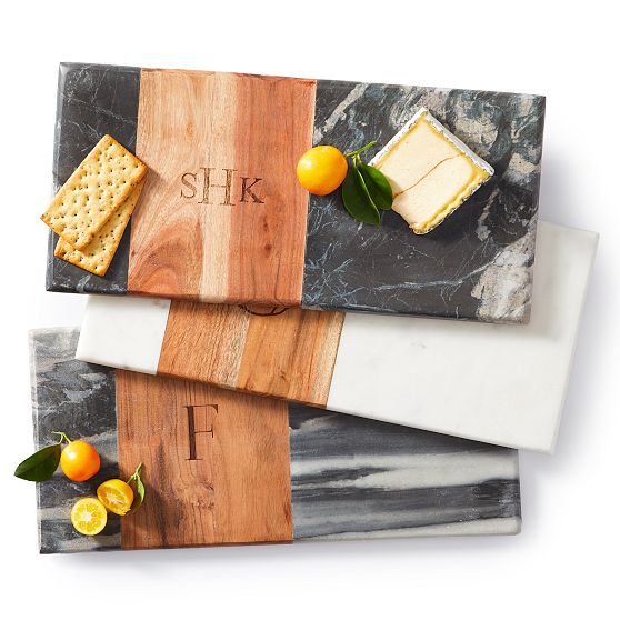 Wood and Marble Rectangle Cheese Board