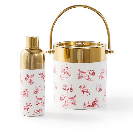 Holiday Ice Bucket and Shaker Set