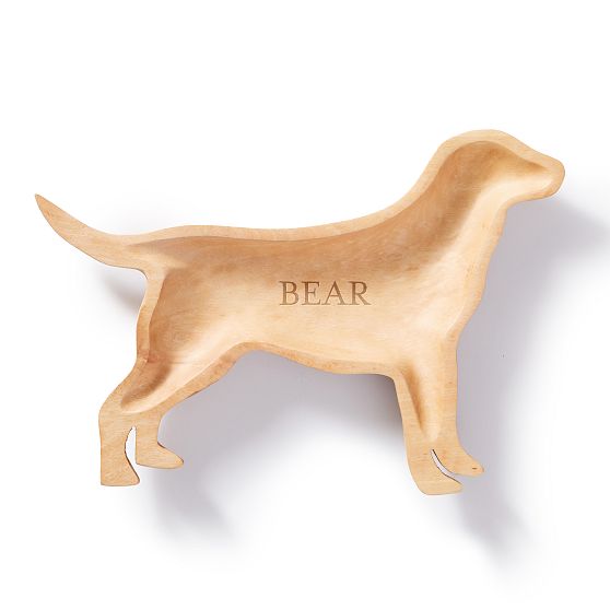 Mango Wood Dog Silhouette Catchall