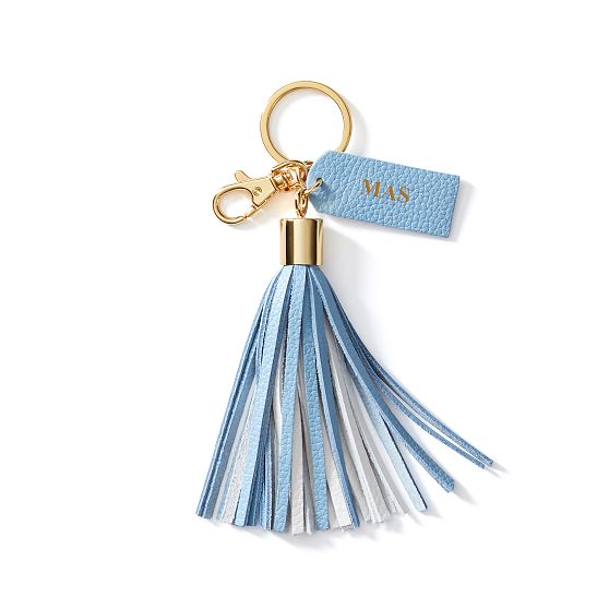 Multicolor Leather Tassel Keychain