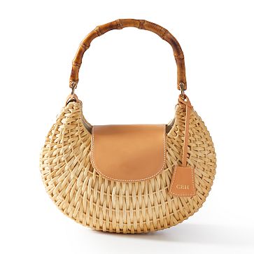 Mark & Graham Bamboo Wicker Handbag store Handcrafted from Woven Rattan